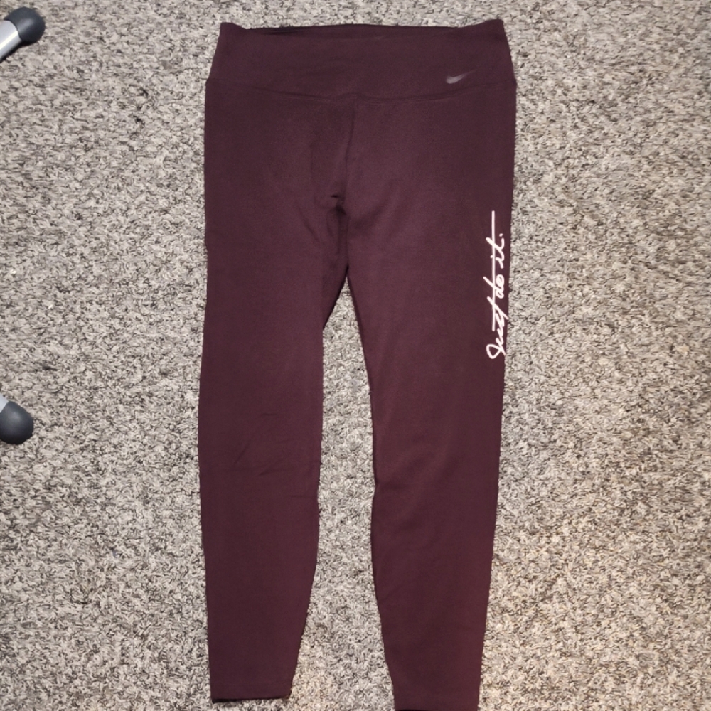 Nike Burgundy Leggings